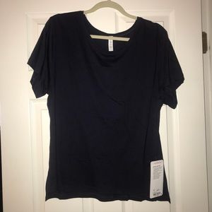 NWT, Lululemon short sleeve shirt, navy, size 10